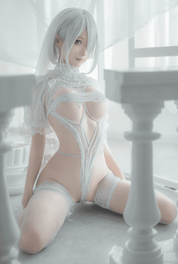 蠢沫沫–NO.143 2B-白婚纱 [59P-536MB]