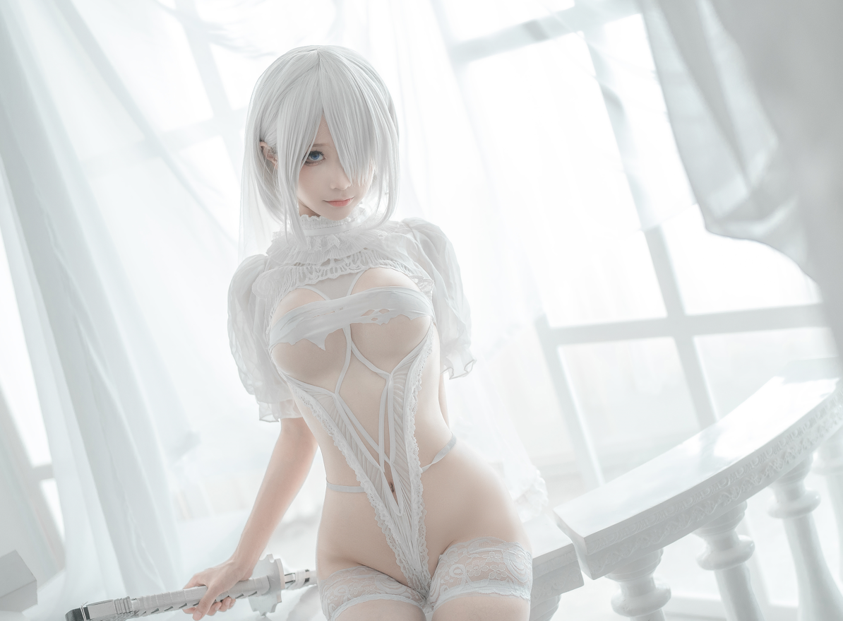 蠢沫沫–NO.143 2B-白婚纱 [59P-536MB]