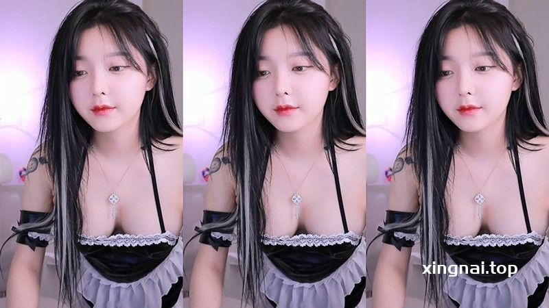 [主播]AfreecaTv韩国BJ何妍珠低胸女仆装性感热舞