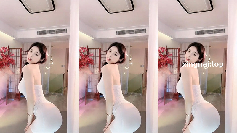 [小姐姐]抖音主播暖央米色包臀裙慢摇