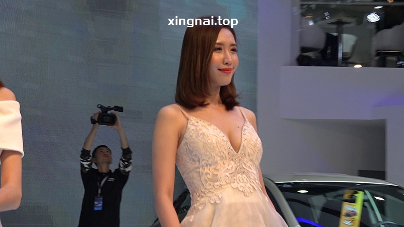 [展会]丰田展台晚礼服美女车模走秀2则