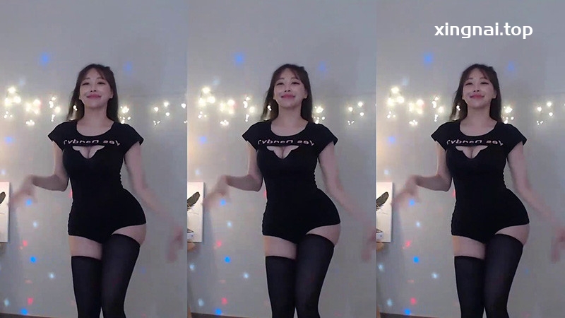 [主播]AfreecaTv韩国BJ尤彩琳低胸连体热裤热舞