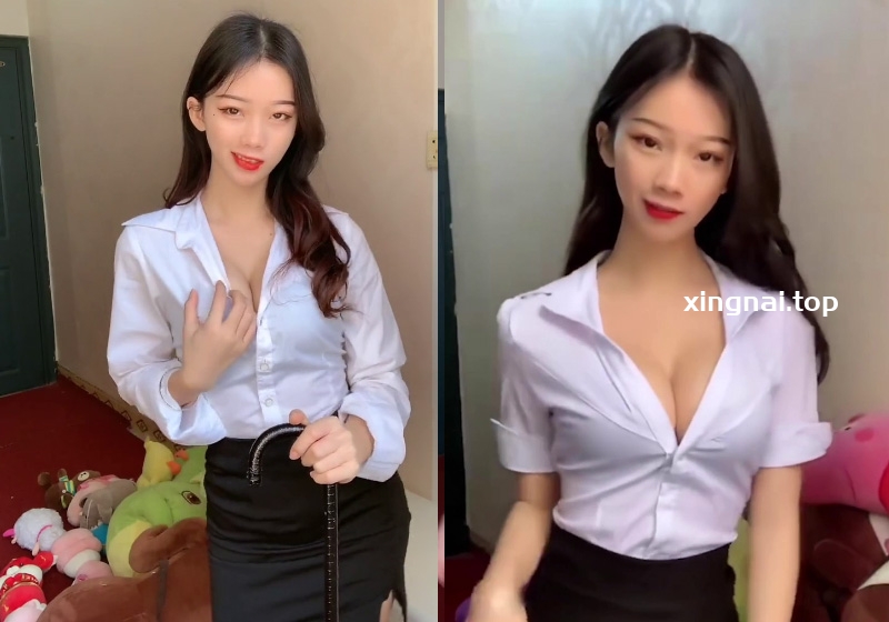 [小姐姐]快手小霜霜开胸职业装抖胸视频