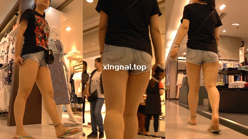 [街拍]J3243丰满圆臀热裤美女