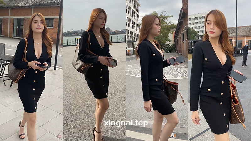 [街拍]黑色紧身开胸包臀裙美女18分07秒[视频/5.32G]