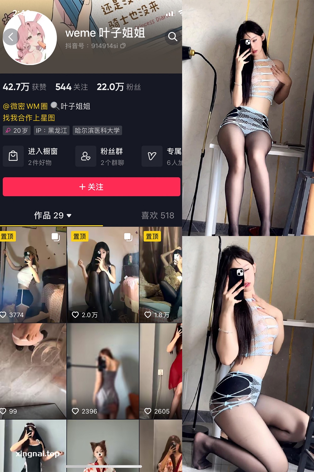 抖音 叶子姐姐 微密圈  NO.020期 【19P5V】最新至：2023.8.16