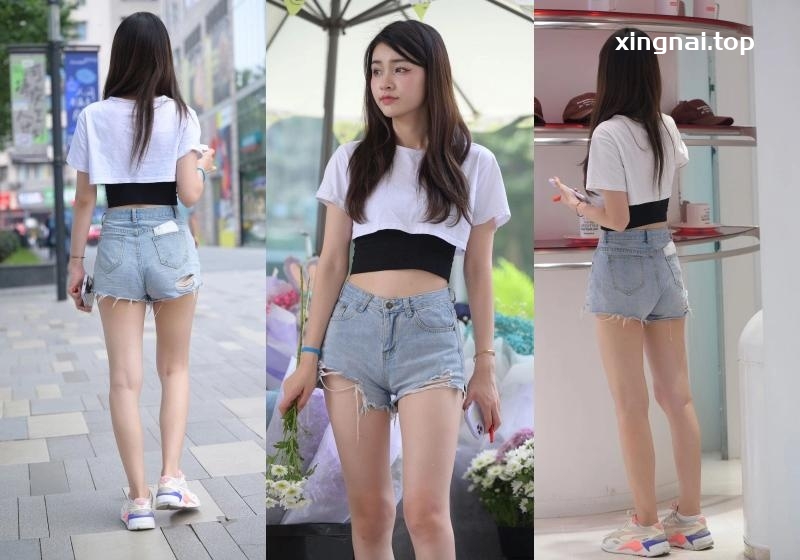 [街拍]M923.热裤-浅蓝[图片/14G]