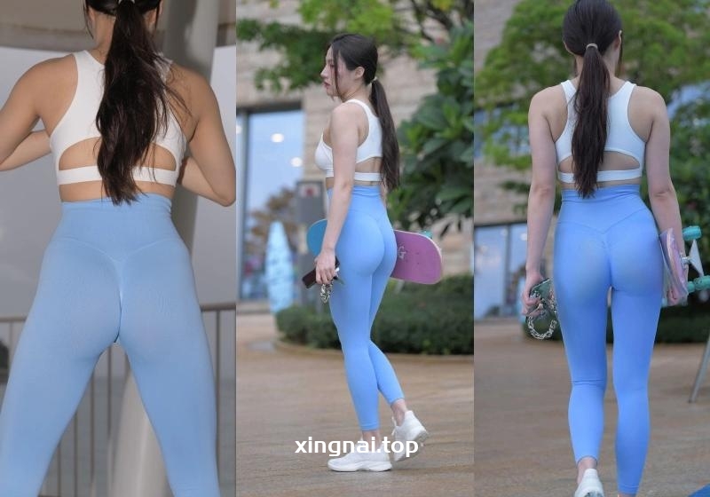 [街拍]M948.蓝色瑜伽裤美女[图片/999P/22G]
