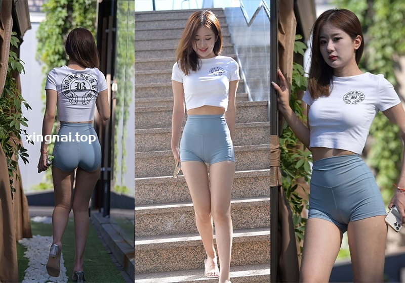 [街拍]M966.蓝色瑜伽短裤小妹[图片/视频/37.1G]