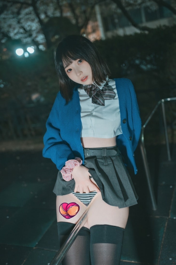 Bambi밤비 – NO.124 DJAWA Photo – Midnight Cherry Blossom[43P-894MB]